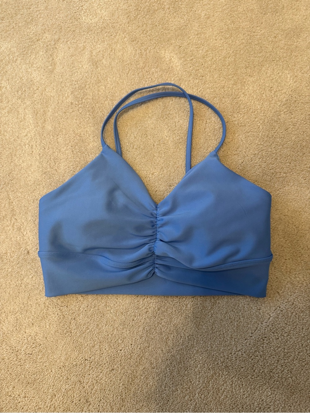 ALO YOGA airlift divine bra large crystal clear blue Worn less
